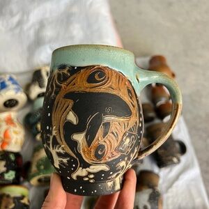 Pitch Pine Pottery moonlit orca mug